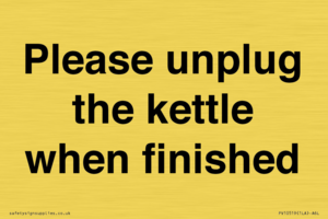 Please unplug the kettle when finished